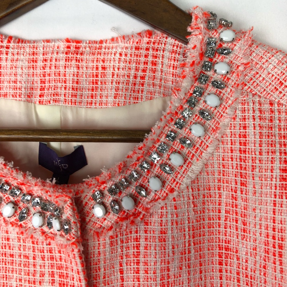 NYDJ Tweed Rhinestone Blazer Jacket NWT - Picture 2 of 7